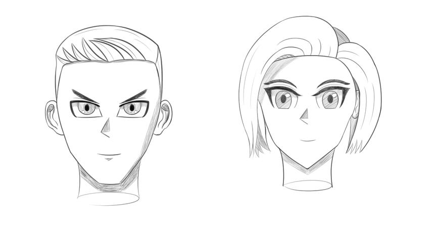 Male and Female Profile Male and Female Profile